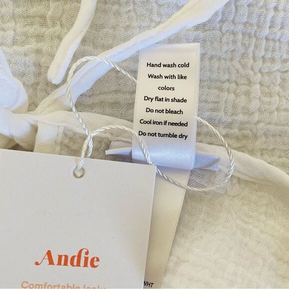 Andie White Magdalena Cotton Crinkle Gauze Kaftan Sz S/M NWT - Picture 8 of 12